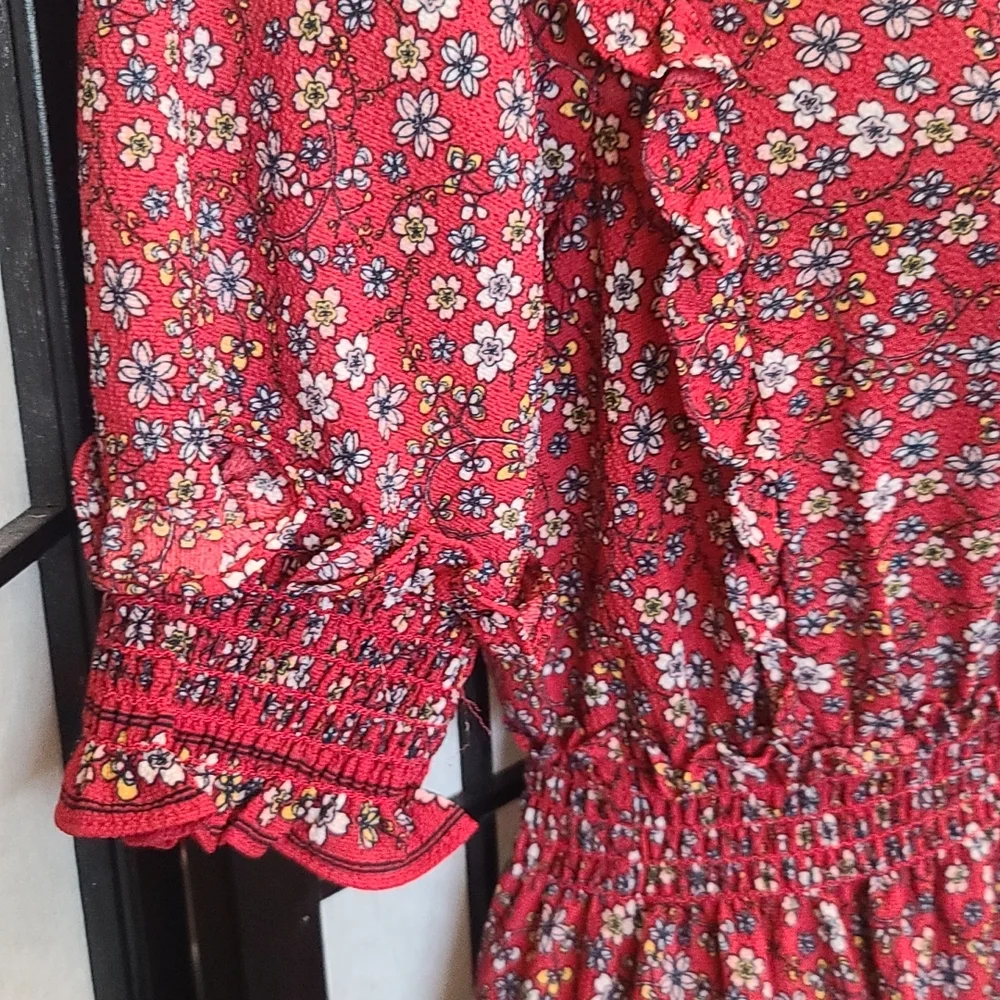 NWT Max Studio Red Ruffled Maxi Dress sz XS/S - Picture 4 of 11